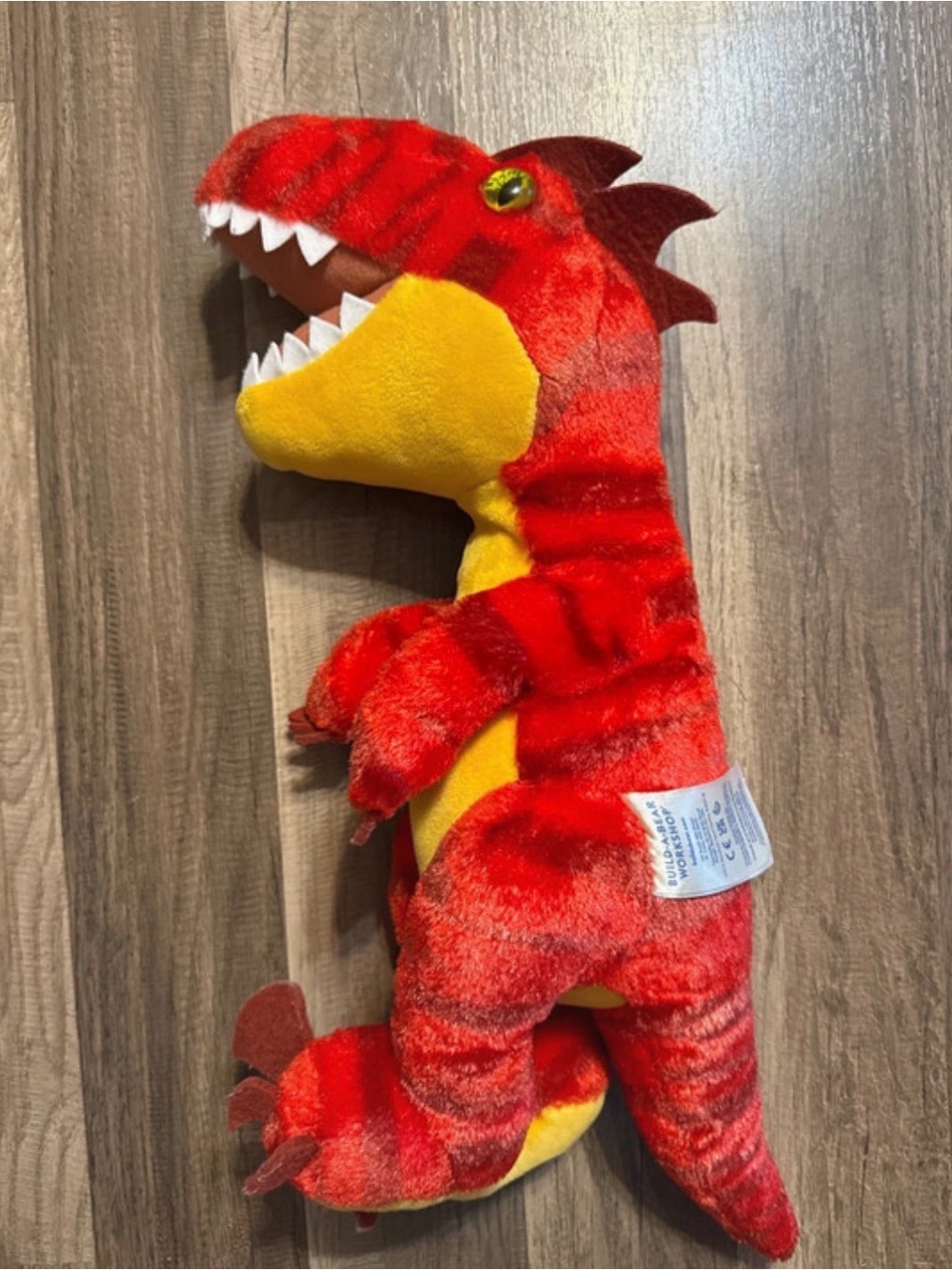 Build-A-Bear Workshop Red Raptor dinosaur plush toy